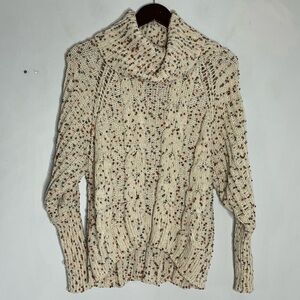 Moon & Madison Size Small Nubby Cowl-neck Cable-knit Sweater